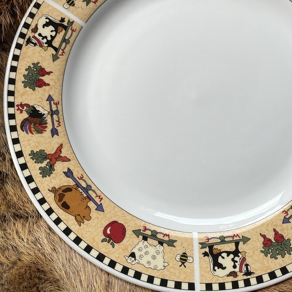 Country Gathering Majesticware Oneida Stoneware Serving Chip Plate Dish Platter - Picture 4 of 7